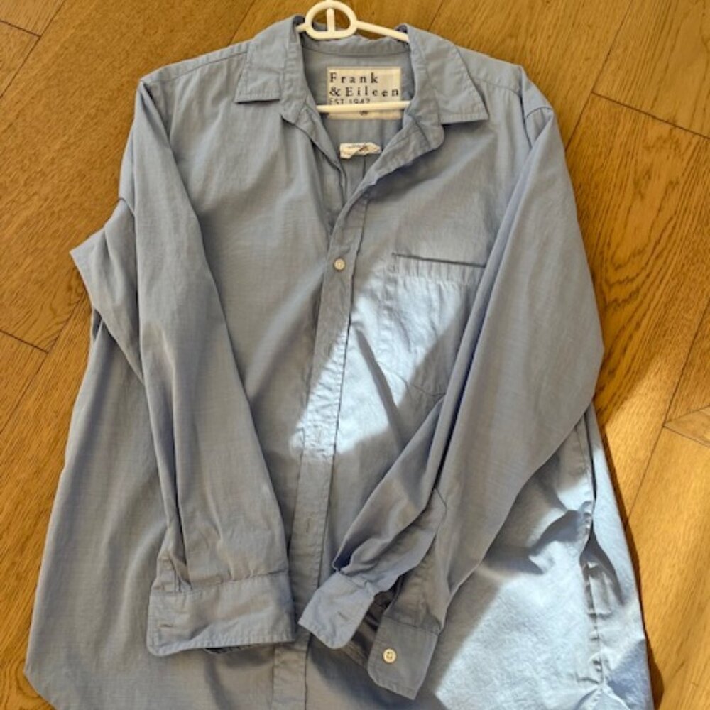Frank & Eileen Sky Blue Button-Up Blouse
